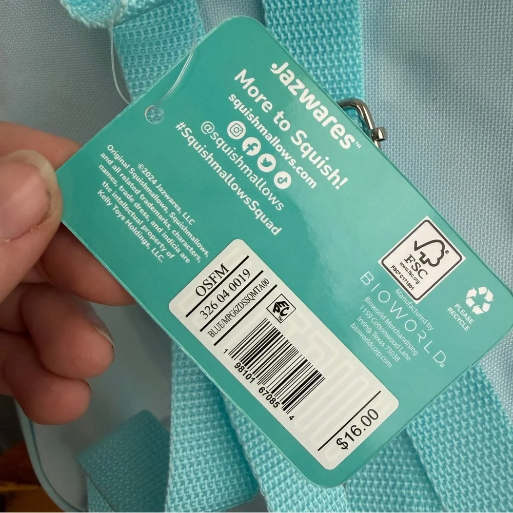 Squishmallow Caedia cow mini‎ backpack